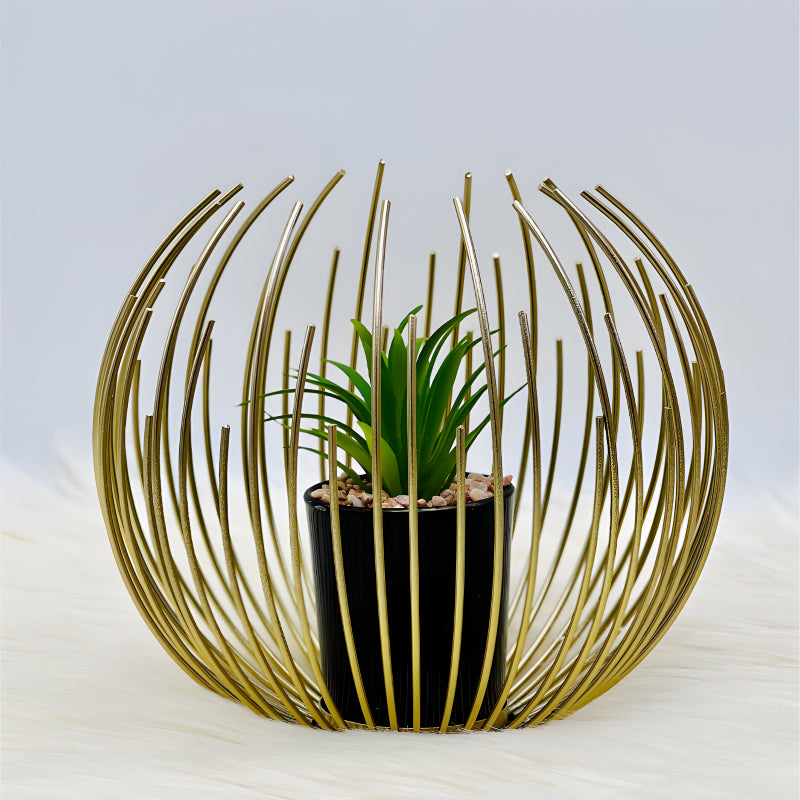 Artisan Crafted High-Quality Metal Alloy Sphere Planter