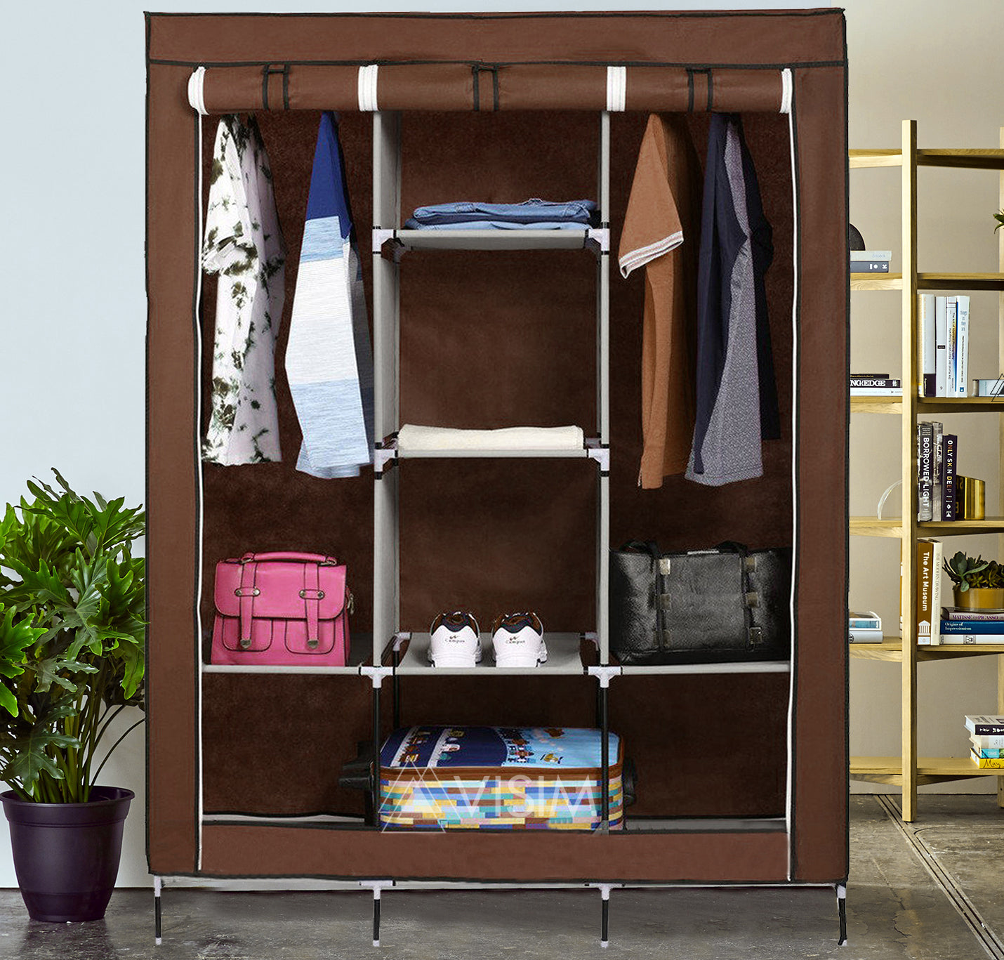 3 Layer Storage Wardrobe Model 88130 Shelf Rack Fancy And Foldable