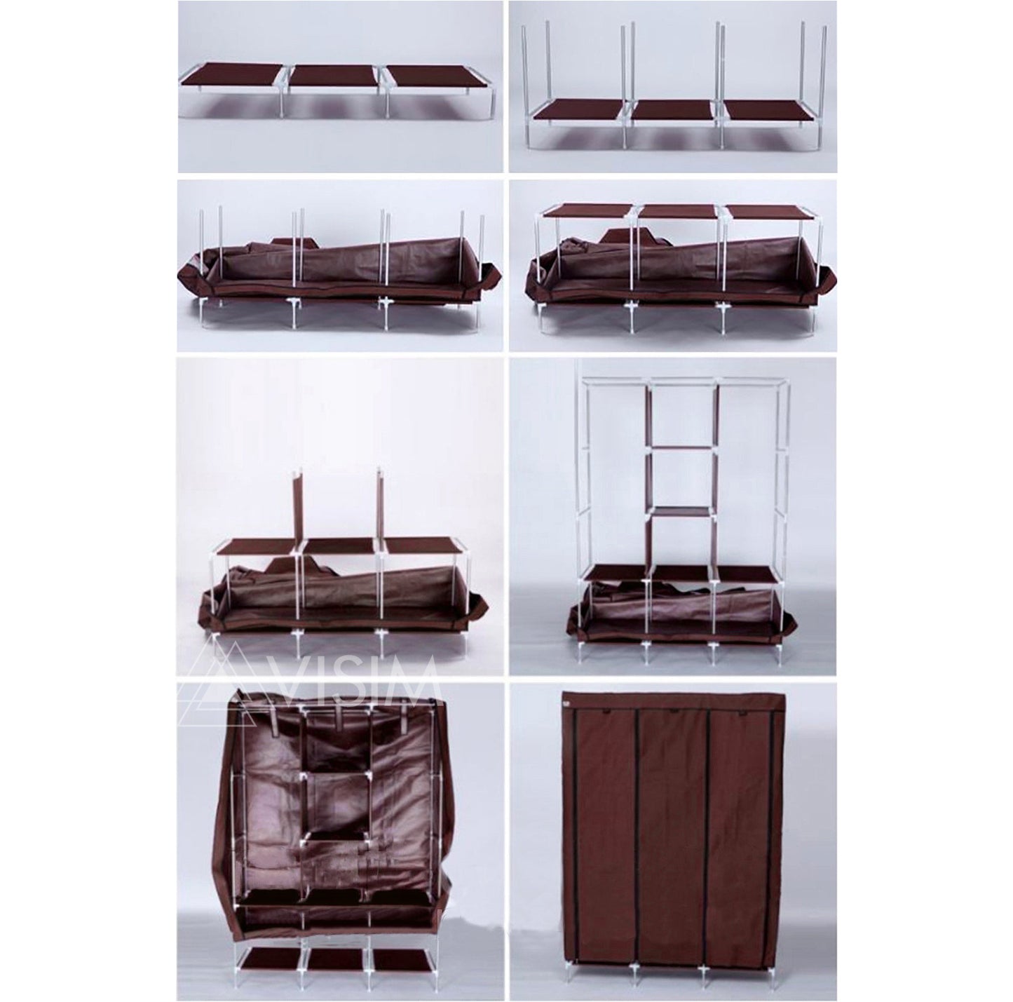 3 Layer Storage Wardrobe Model 88130 Shelf Rack Fancy And Foldable