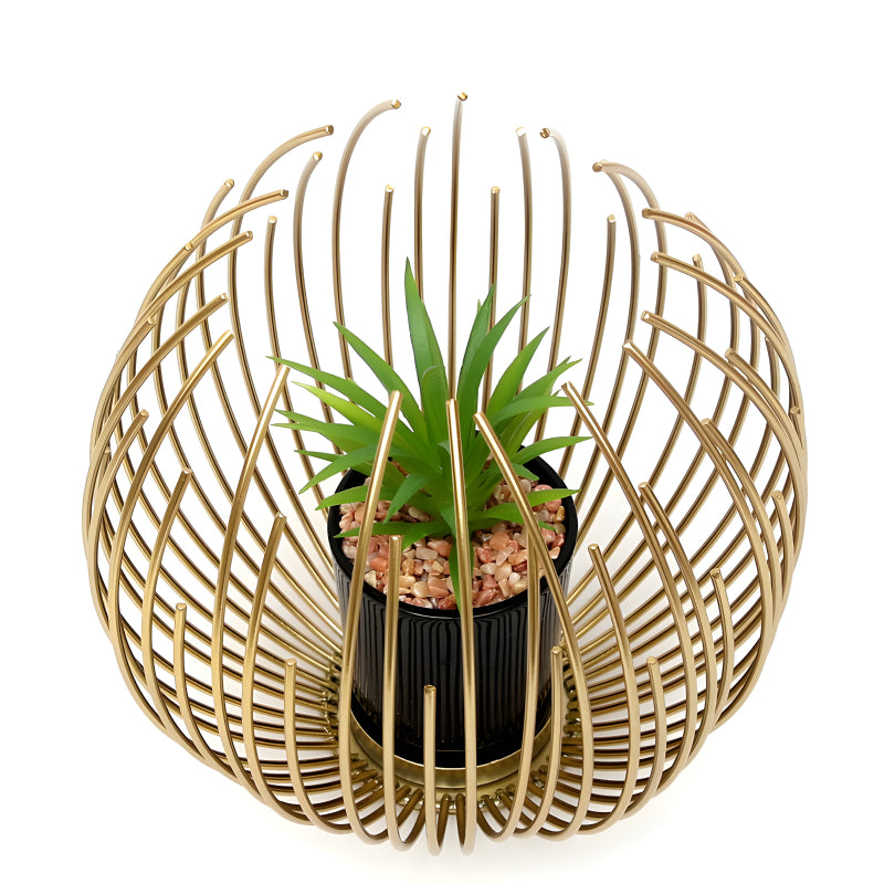 Artisan Crafted High-Quality Metal Alloy Sphere Planter