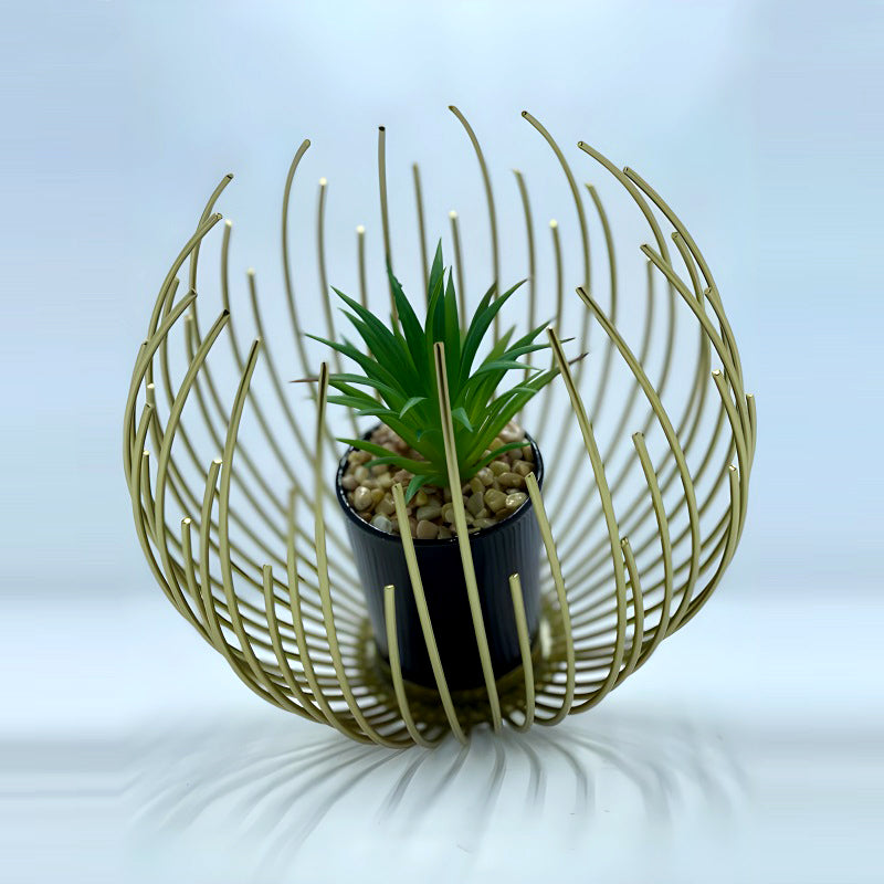 Artisan Crafted High-Quality Metal Alloy Sphere Planter