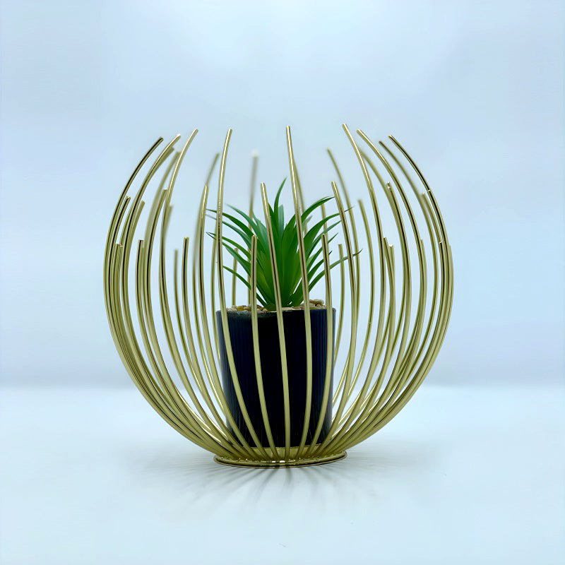 Artisan Crafted High-Quality Metal Alloy Sphere Planter