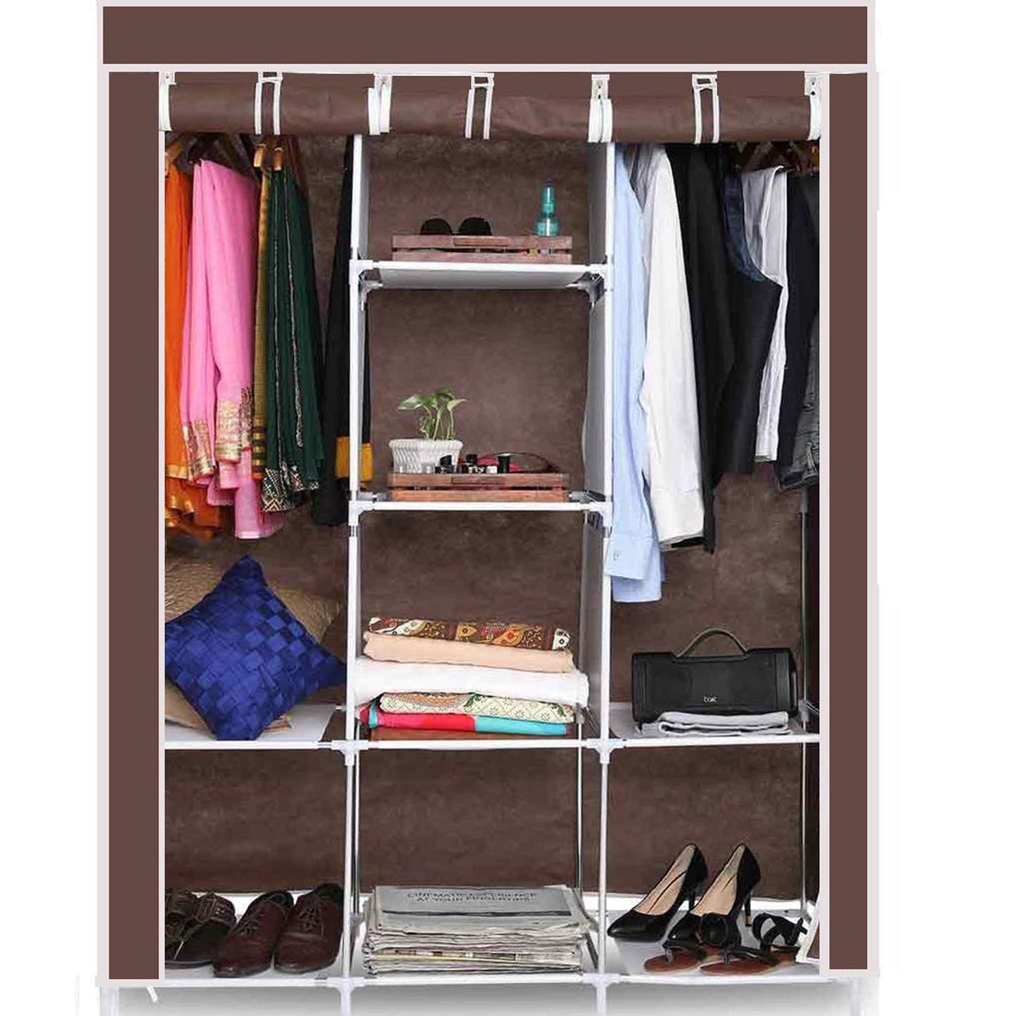 3 Layer Storage Wardrobe Model 88130 Shelf Rack Fancy And Foldable