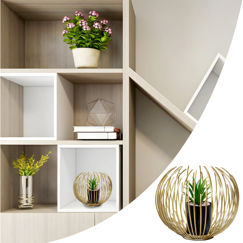 Artisan Crafted High-Quality Metal Alloy Sphere Planter