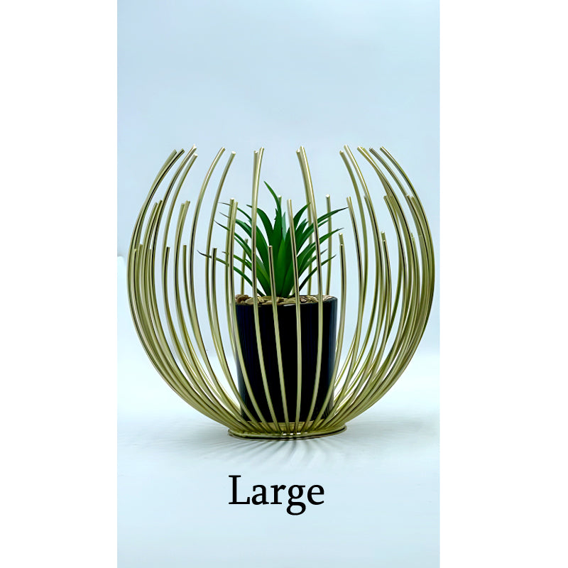 Artisan Crafted High-Quality Metal Alloy Sphere Planter