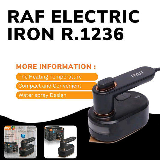 RAF R-1236.B | Compact Mini Portable Travel Electric Folding Steam Iron