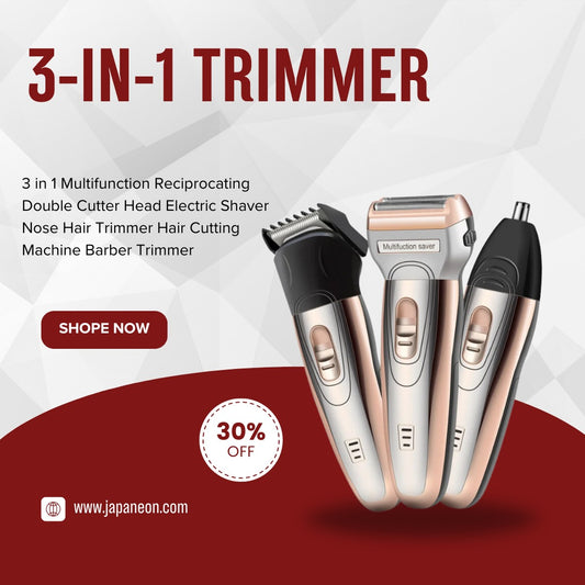 TRIMMER-X TM-T49 Hair Trimmer | 3 IN 1 Shaver & Nose Trimmer