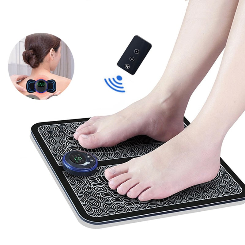 Smart Electric Foot Massager Pad Foldable EMS Muscle Stimulation Massage