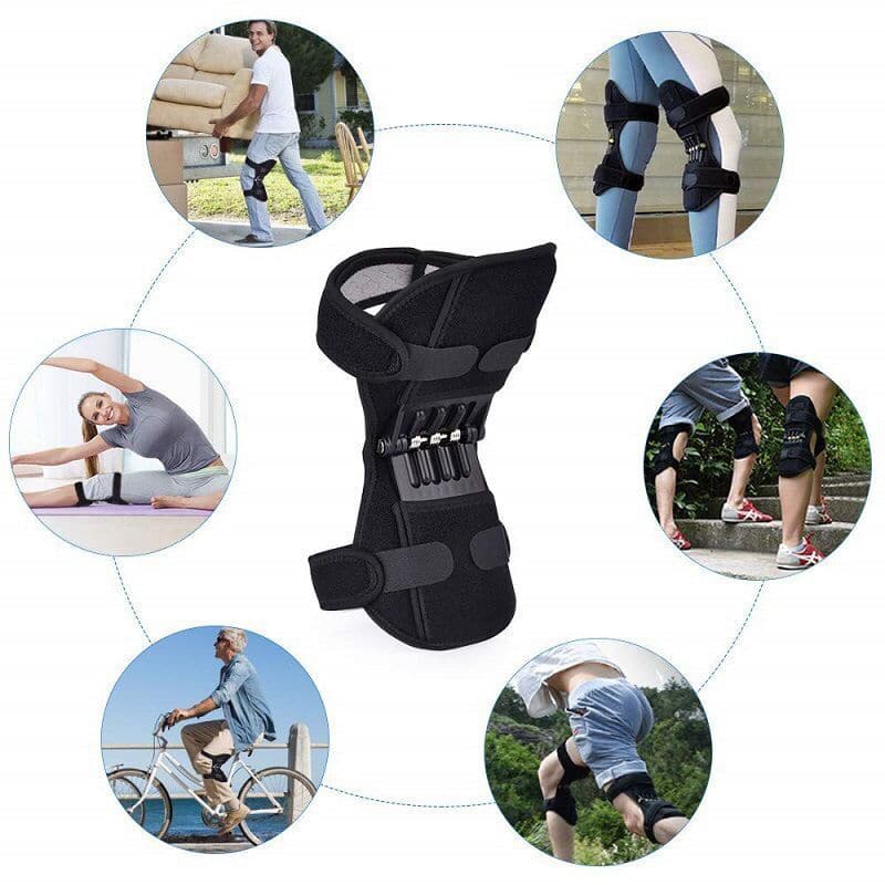 Joint Support Knee Pad Breathable Non Slip Power Lift Spring Force Knee Booster