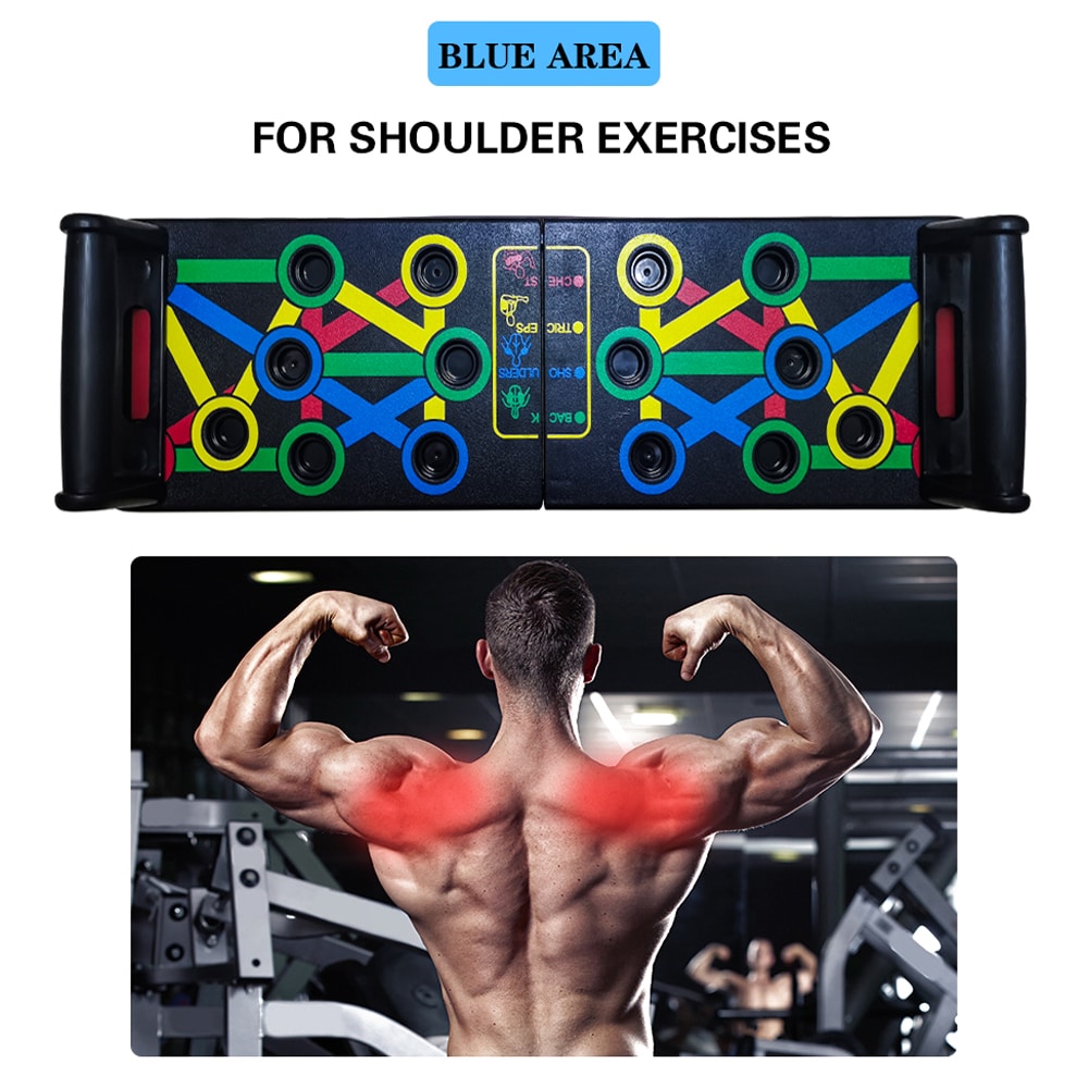 9in1 Foldable Push Up Board Multi Functional Body Building Fitness