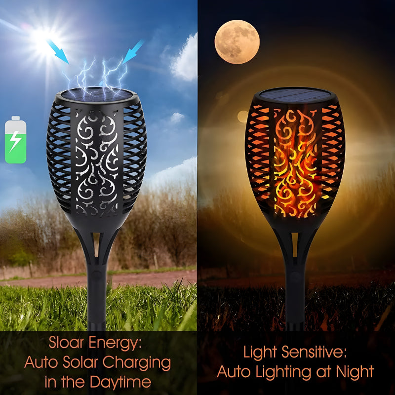 XF-6017 Solar Flame LED Light Lamp