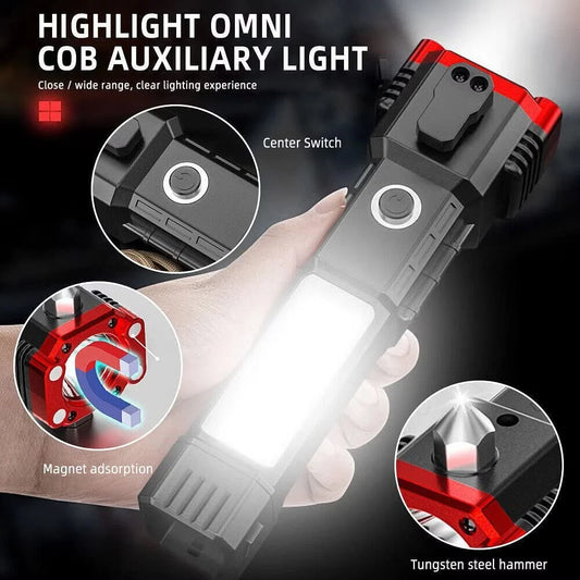 Versatile High-Power Led Flashlight | Rechargeable And Multifunctional