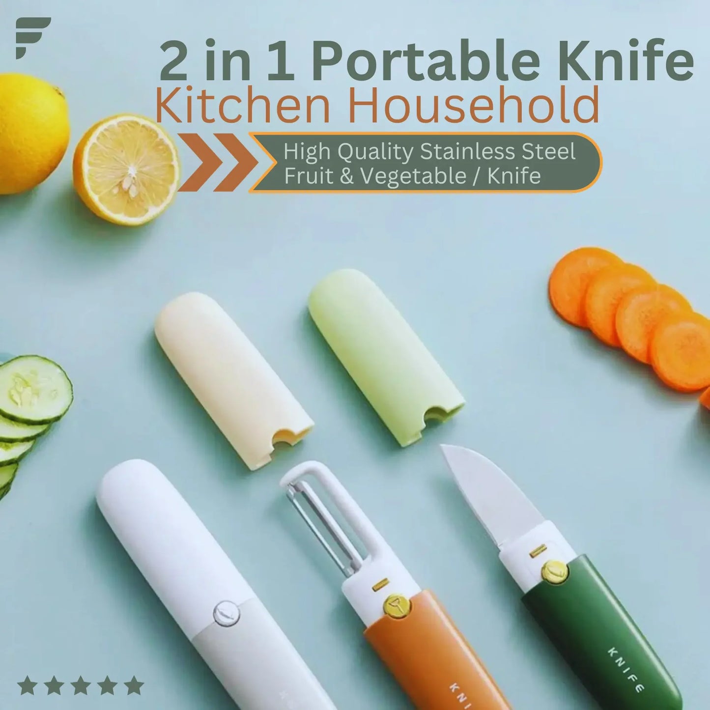 Cutting Knife & Peeler 2 in 1